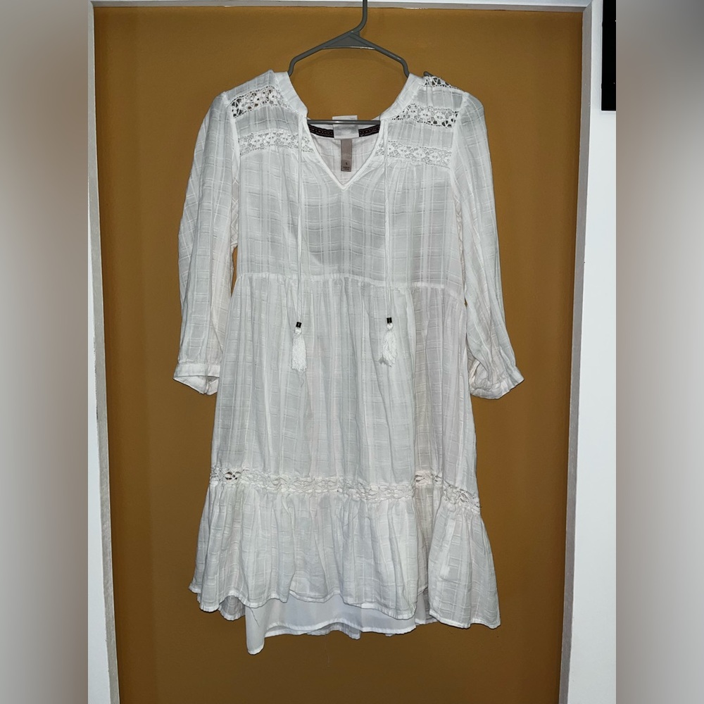 White boho dress
